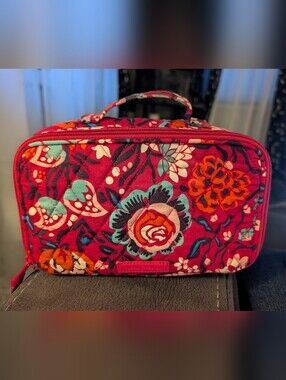 Vera Bradley Floral Quilted Cosmetic Case in Pink